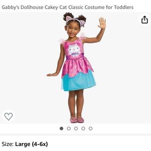 Gabby's Dollhouse Cakey Cat Classic Costume for Toddlers 4-6x